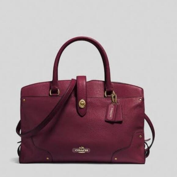 Coach Handbags - Coach Mercer Satchel HandBag Burgundy